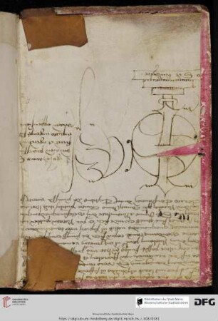 aus einem lat. Notariatsinstrument von 1451 (Pergament)