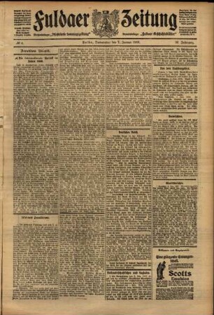 Zweite Ausgabe vom Donnerstag, den 07. Januar 1909.