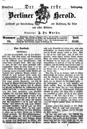 Nummer 78, Juli 1846