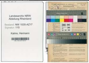 Entnazifizierung Hermann Kalms , geb. 08.03.1894 (Kaufmann)
