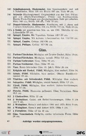 Glas (Nr. 552-584)