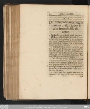 Tit. XIII. De extraordinariis cognitionibus, & si iudex litem suam fecisse dicetur.