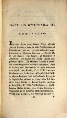Eunapii Sardiani Vitas Sophistarum Et Fragmenta Historiarum. 2