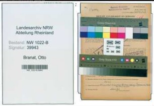 Entnazifizierung Otto Branat , geb. 14.05.1898 (Bahnbeamter)