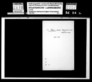 Baur, Martin; Hofmusiker, Trompeter und Instrumentenmacher; ausgesch.: 1854