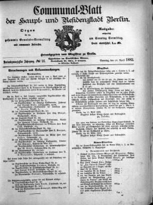 1882,16: No. 16, 16. April 1882