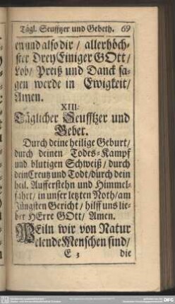Täglicher Seufftzer und Gebet