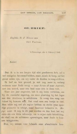 63e brief. Kapitein H. J. Heines aan Dirk Voortman