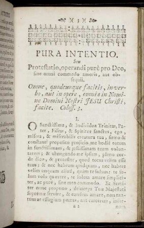 Pura Intentio - Actus Resignationis Erga Deum