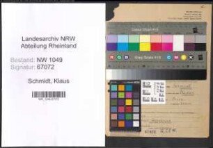Entnazifizierung Klaus Schmidt , geb. 21.10.1907 ()