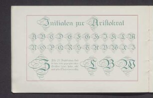 Initialen zur Aristokrat