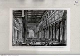 Vedute di Roma, Taf. 9 (vol. XVI): Spaccato interno della Basilica di S. Paolo fuori delle Mura