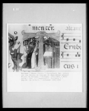 Choralbuch  von Nicolo di Giacomo di Nascimbene genannt Nicolo da Bologna — Buchseite - fol. ?