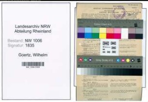Entnazifizierung Wilhelm Goertz , geb. 06.11.1883 (Bauunternehmer)