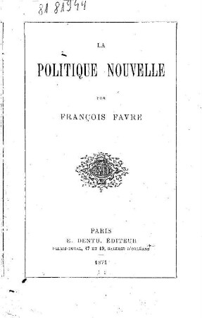 La politique nouvelle