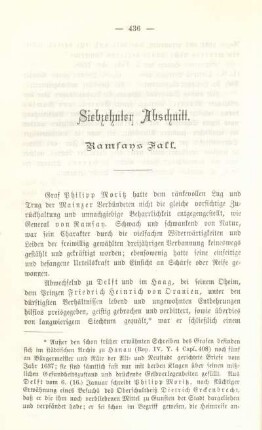 Siebzehnter Abschnitt. Ramsays Fall.