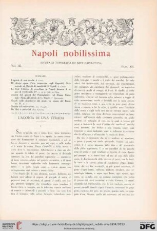 3: L' agonia di una strada