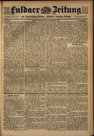 Ausgabe vom Mittwoch, den 14. September 1898.