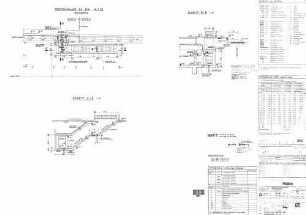 Stuttgart Hbf: Treppenanlage N2 B/A - Schal- und Werkplan Personentunnel Treppe