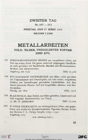 Metallarbeiten (Nr. 197-240)
