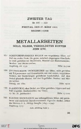 Metallarbeiten (Nr. 197-240)