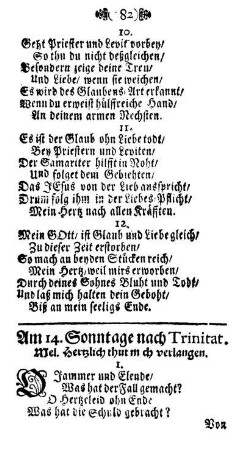 Am 14. Sonntage nach Trinitat. - Am 19. Sonntage nach Trinitat.