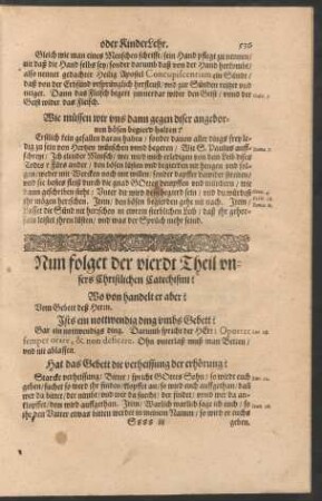 Nun folget der vierdt Theil unsers Christlichen Catechismi?