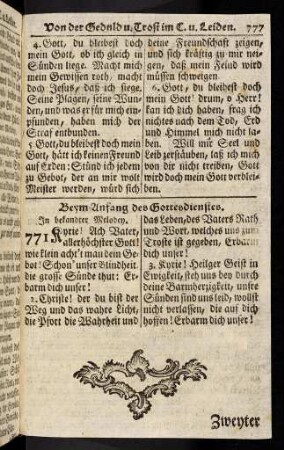 777, Beym Anfang des Gottesdienstes (771)