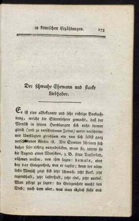 Der schwache Ehemann und starke Liebhaber.