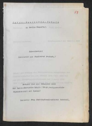 1933/34: Jahresbericht ... - 1933/34