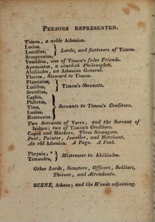 The Plays of William Shakspeare, 14. Timon of Athens. Coriolanus. - 468 S.