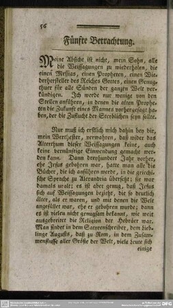 Fünfte Betrachtung