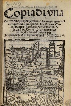 Copia di una lettera ... de la presa de Tunizi