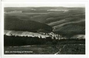 Wildenthal. Blick vom Auersberg auf Wildenthal