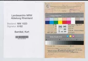 Entnazifizierung Kurt Barnikel , geb. 29.04.1910 (Polizeihauptwachtmeister)