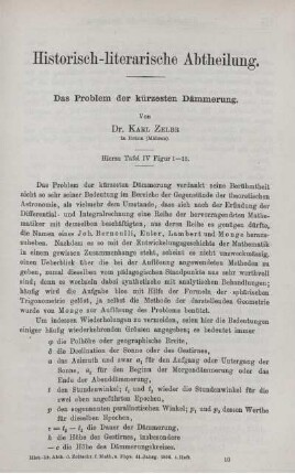 Das Problem der kürzesten Dämmerung.