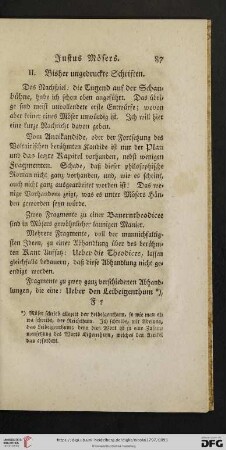 II. Bisher ungedruckte Schriften