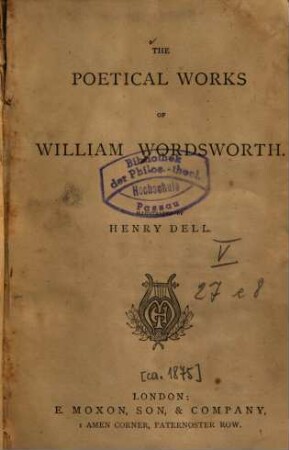 The poetical works of William Wordsworth
