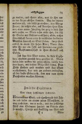Zwölfte Erzählung. Von einem hoffärtigen Schneider.