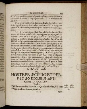 Caput IIX. De Hoste Præcipuo Et Perpetuo Ecclesiæ, Antichristo Occidentali.