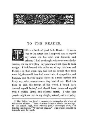 To The Reader