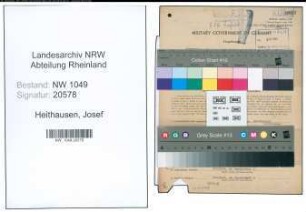 Entnazifizierung Josef Heithausen , geb. 17.12.1898 (Bahnbeamter)