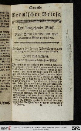 Der dreyzehende Brief