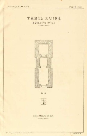 Plate XXVII. Tamil ruins. Building No. 13 A. Plan.