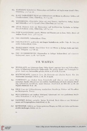 VII. Waffen (Nr. 691 - 773)