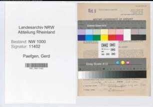 Entnazifizierung Gerd Paefgen, geb. 04.04.1922 (Prokurist)
