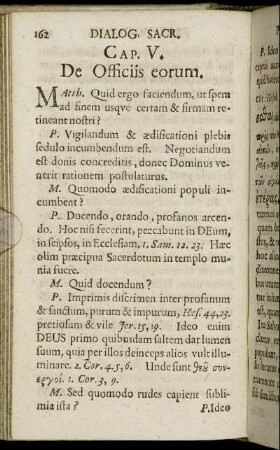 Cap. V. De Officiis eorum.