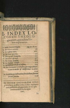 I. Index Locorum Theologicorum