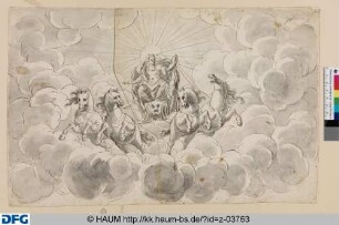 Entwurf für ein Deckengemälde: Helios mit dem Sonnenwagen