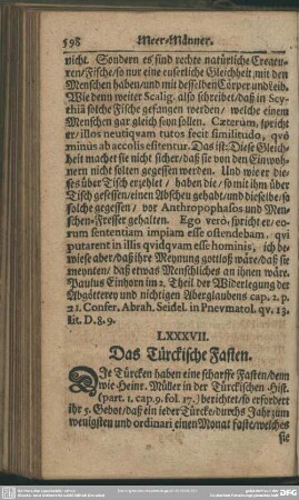 LXXXVII. Das Türckische Fasten